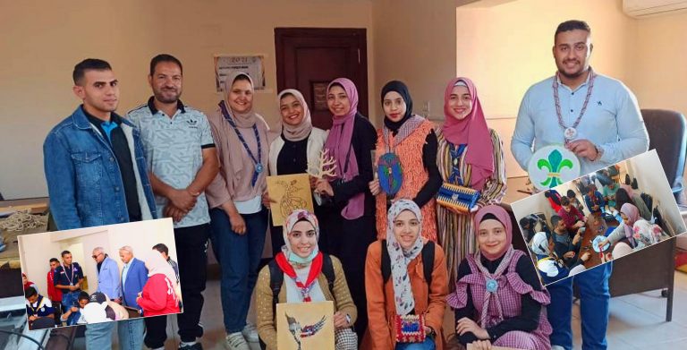 جوالة جامعة سوهاج تنظم ورشة فنية لمختلف أعمال الرسم وفن التطريز